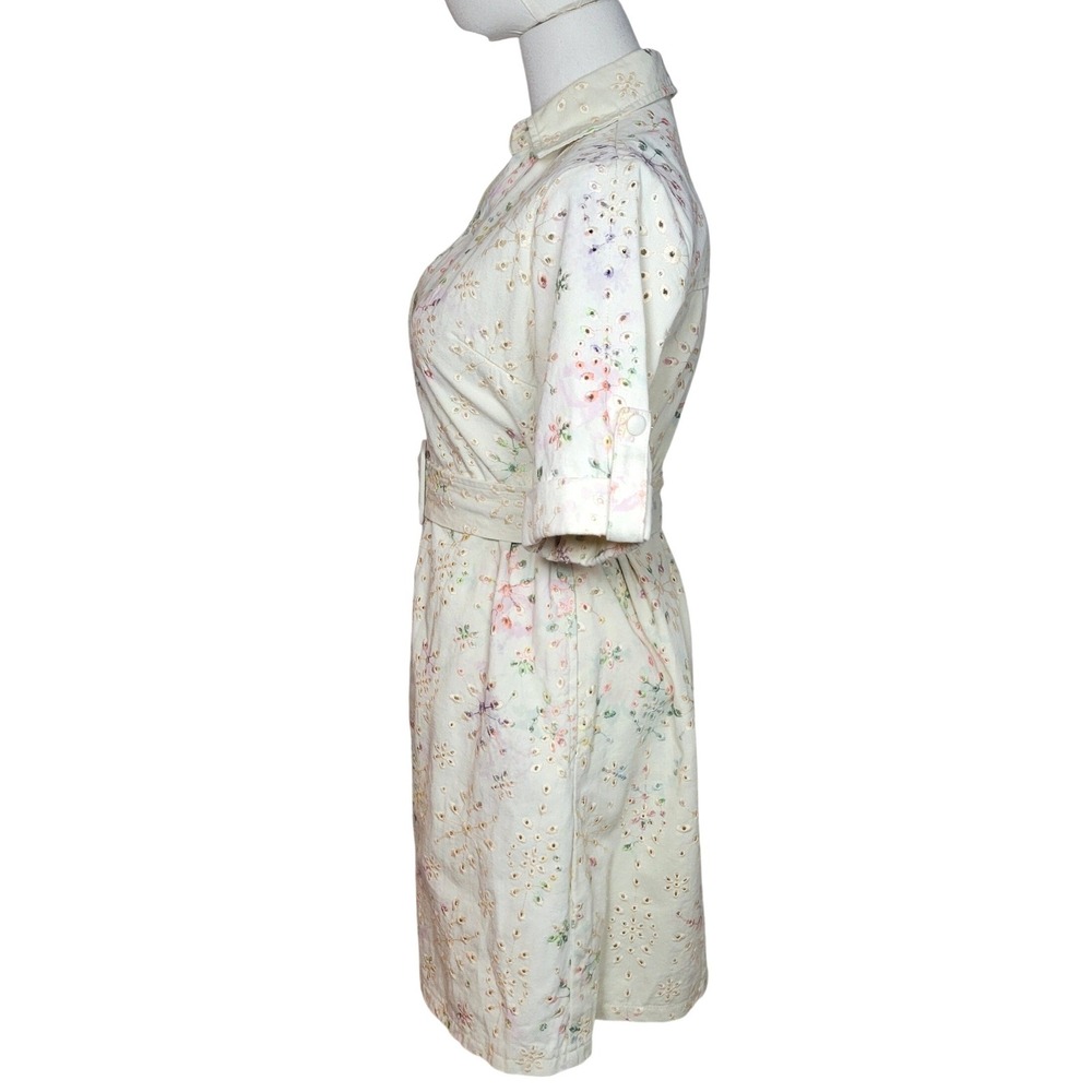 Solitaire Eyelet Tie Dye Button-Front Mini Sundre… - image 7